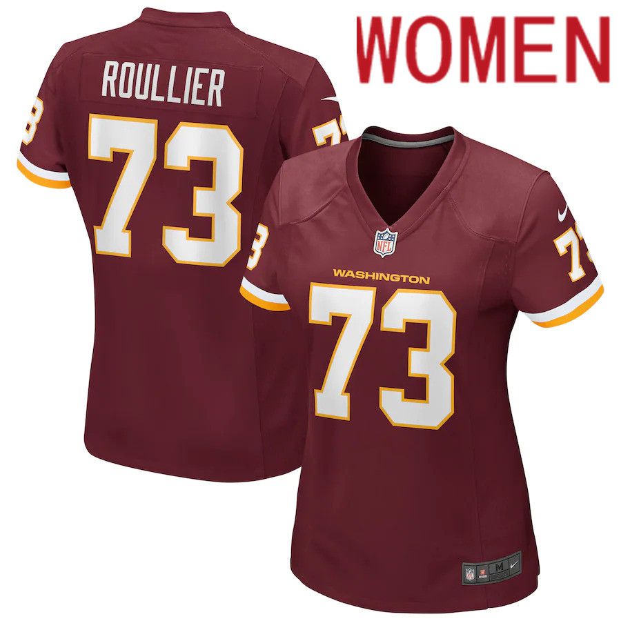 Women Washington Redskins #73 Chase Roullier Nike Burgundy Game Player NFL Jersey